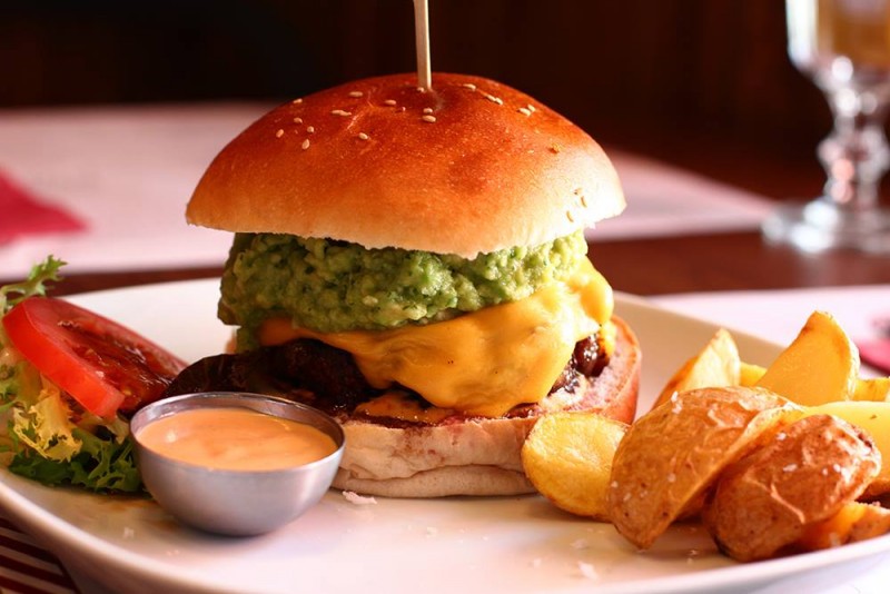 Chipotle Burger with cheddar cheese, bacon and guacamole (image from www.facebook.com/goikogrill)